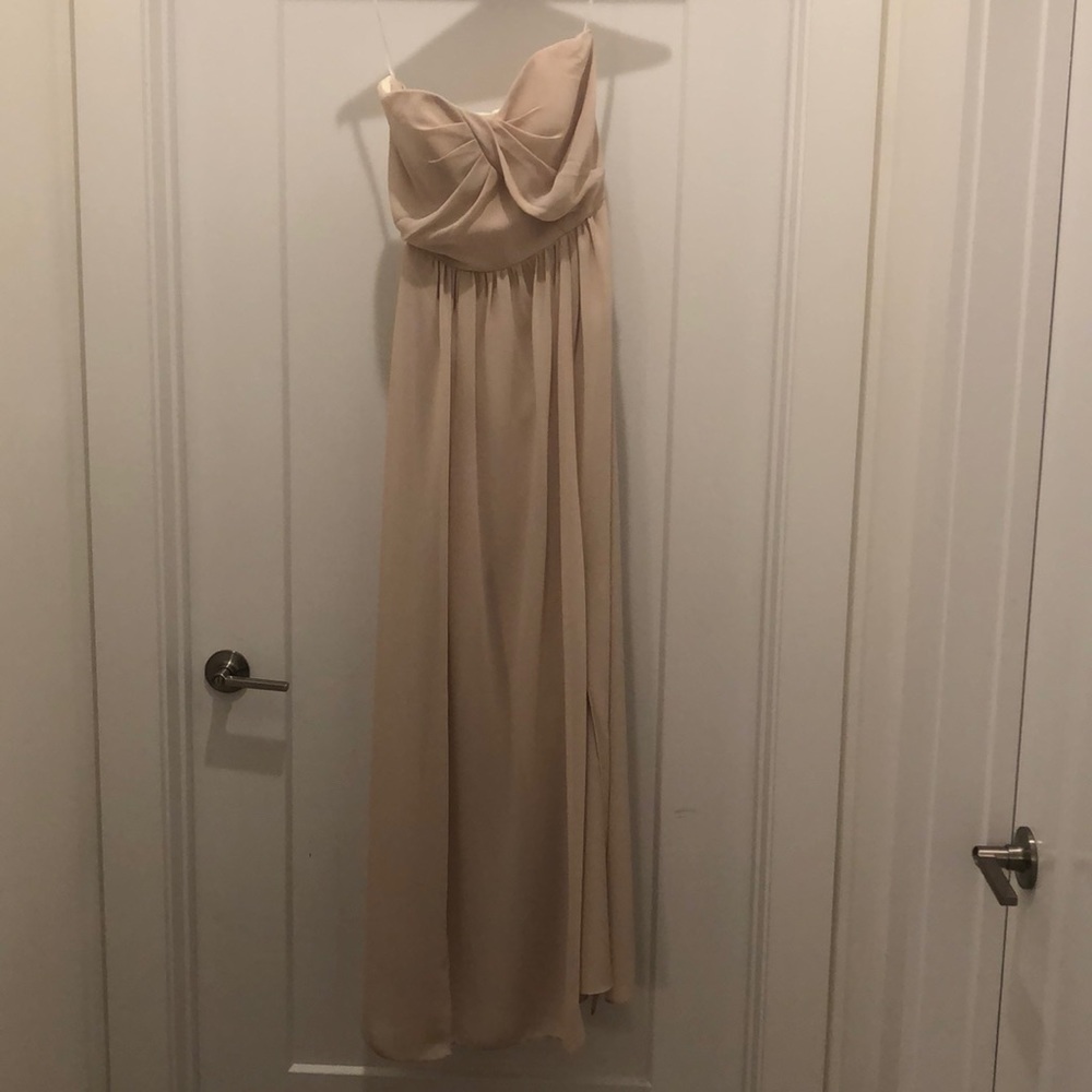 Social Bridesmaids Champagne Strapless Dress Size 4